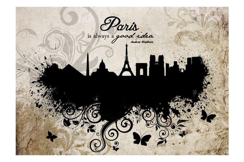 Fototapet Paris Is Always A Good Idea Vintage 400x280 - Artgeist sp. z o. o. - Innredning - Veggdekorasjon - Tapeter - Fototapeter