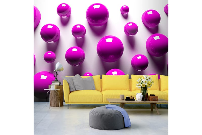 Fototapet Purple Balls 250x175 - Artgeist sp. z o. o. - Innredning - Veggdekorasjon - Tapeter - Fototapeter