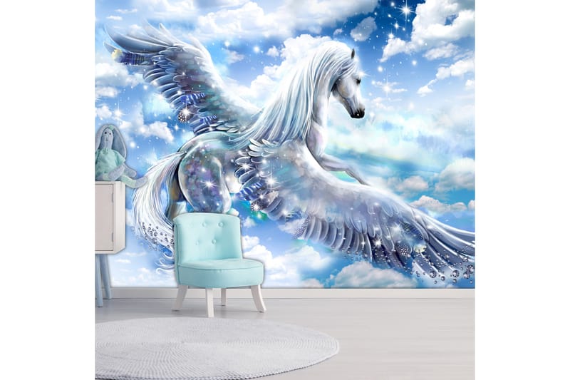 Fototapet Pegasus Blue 200x140 - Innredning - Veggdekorasjon - Tapeter - Fototapeter