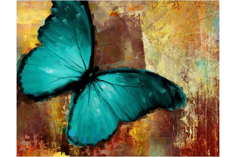 Veggmaleri Painted Butterfly 200x154 - Artgeist sp. z o. o. - Innredning - Veggdekorasjon - Tapeter - Fototapeter