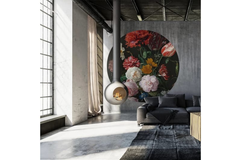 WallArt Tapetsirkel Golden Age Flowers 190 cm - Flerfarget - Innredning - Veggdekorasjon - Tapeter - Fototapeter