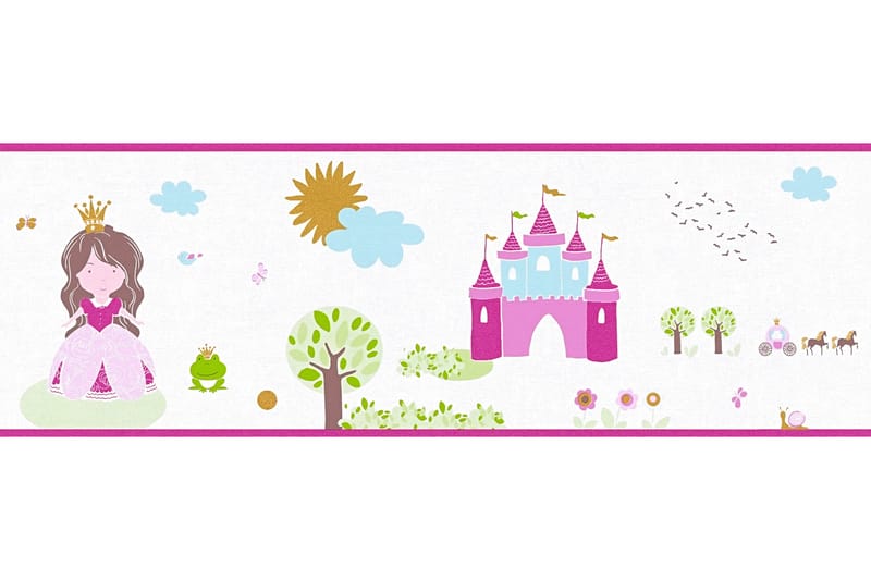 Border Little Stars Uvevd Rosa Hvit Pink - AS Creation - Innredning - Veggdekorasjon - Tapeter - Tapet tilbehør - Tapetbord