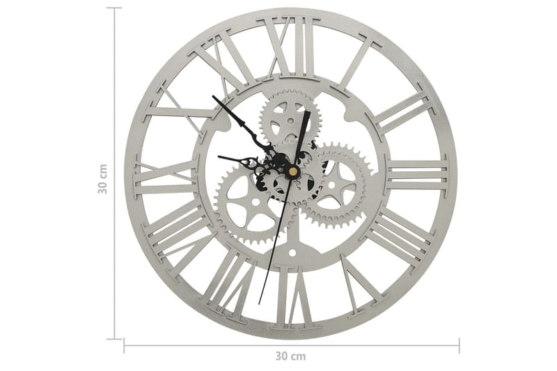 Veggklokke sølv 30 cm akryl - Silver - Innredning - Veggdekorasjon - Veggklokke