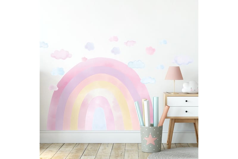 Regnbue Veggklistremerke Rosa - Innredning - Veggdekorasjon - Wallstickers