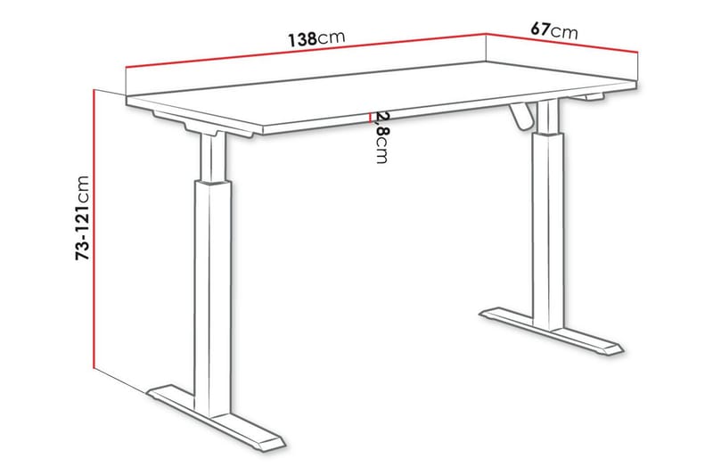 Tallow Barneskrivebord 73 cm - Matt Svart - Møbler - Barnemøbler - Barnebord - Skrivepult barn