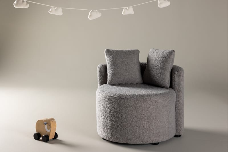 Savia Barnesofa Teddy Grå - Venture Home - Møbler - Barnemøbler - Barnesofa