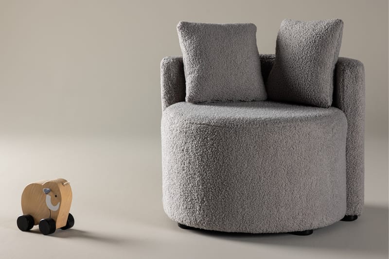 Savia Barnesofa Teddy Grå - Venture Home - Møbler - Barnemøbler - Barnesofa