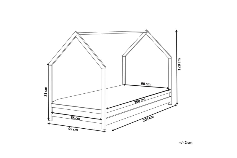 Farrah Juniorseng 90x200 cm - Rosa - Møbler - Barnemøbler - Barneseng & Juniorseng