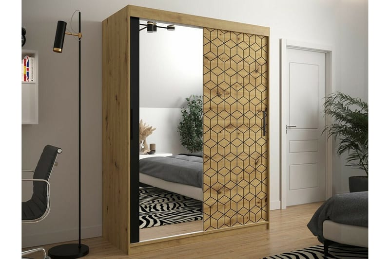 Dunvegan Garderobe 150x200 cm - Svart - Møbler - Barnemøbler - Oppbevaring barnerom - Skap barnerom