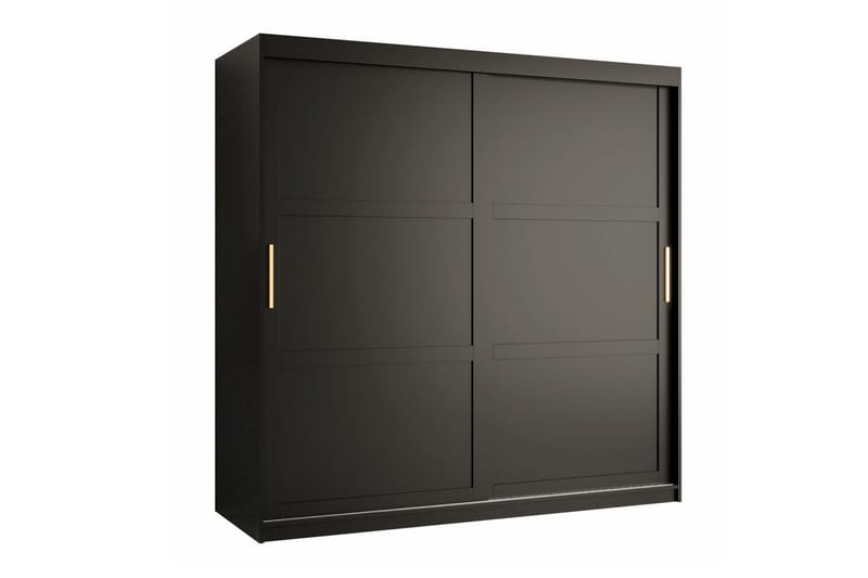 Dunvegan Garderobe 180x200 cm - Svart - Møbler - Barnemøbler - Oppbevaring barnerom - Skap barnerom