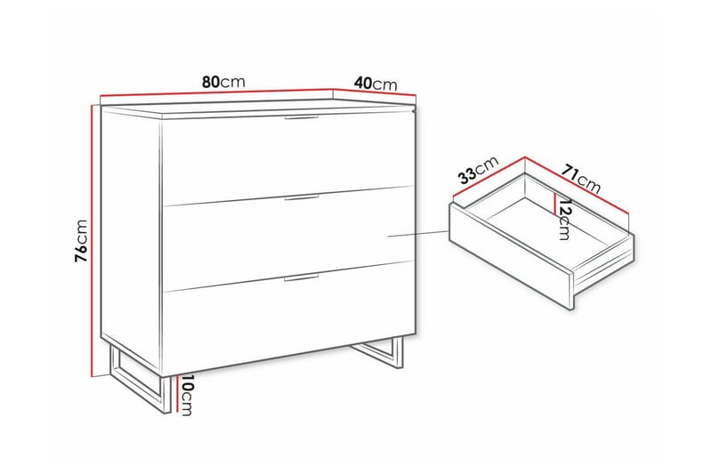 Galbally Barnskap 80x76 cm - Hvid - Møbler - Barnemøbler - Oppbevaring barnerom - Skap barnerom