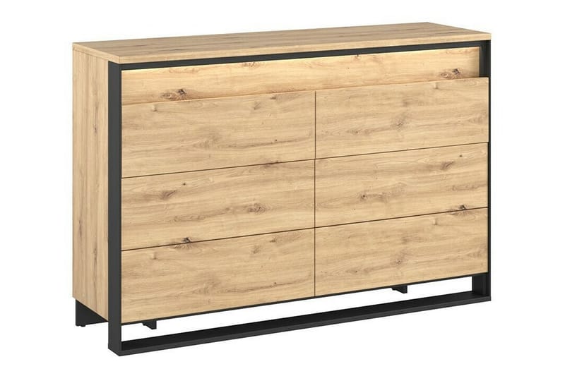 Rathmore Barneskap 130x91 cm - Svart - Møbler - Barnemøbler - Oppbevaring barnerom - Skap barnerom