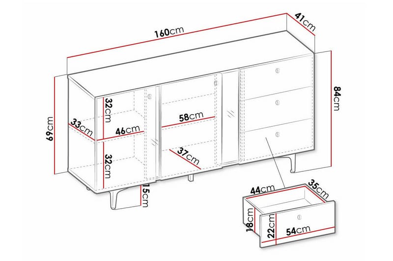 Rathmore Barneskap 160x84 cm - Grøn - Møbler - Barnemøbler - Oppbevaring barnerom - Skap barnerom