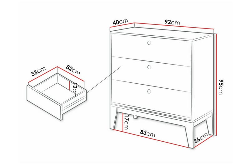 Rathmore Barneskap 92x95 cm - Hvid - Møbler - Barnemøbler - Oppbevaring barnerom - Skap barnerom