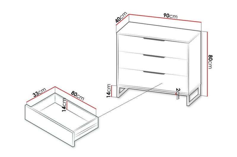 Staffin Barneskap 90x80 cm - Hvid - Møbler - Barnemøbler - Oppbevaring barnerom - Skap barnerom