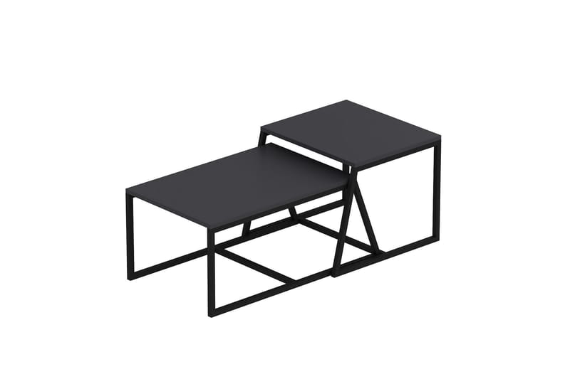 Minimal Salongbord 75x50 cm Svart - Hanah Home - Møbler - Bord - Sofabord