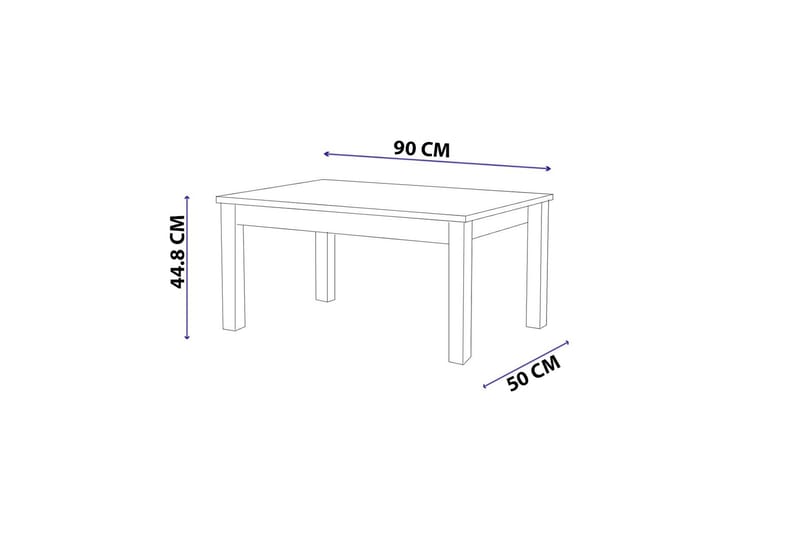 Loris Sofabord 90x50 cm Hvit - Hanah Home - Møbler - Bord - Sofabord