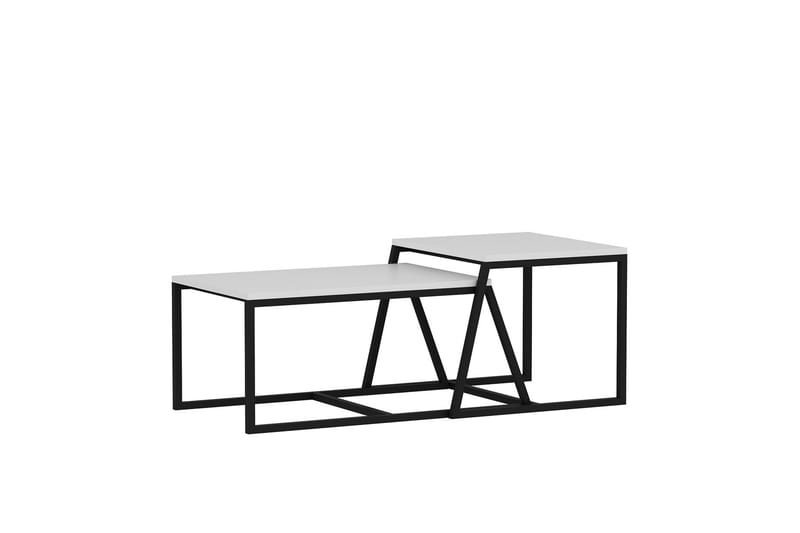 Minimal Sofabord 75x50 cm Hvit - Hanah Home - Møbler - Bord - Sofabord