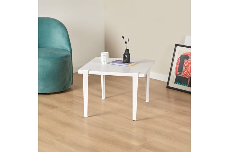 Halicheron Sofabord 60x60 cm Hvit - Hanah Home - Møbler - Bord - Sofabord