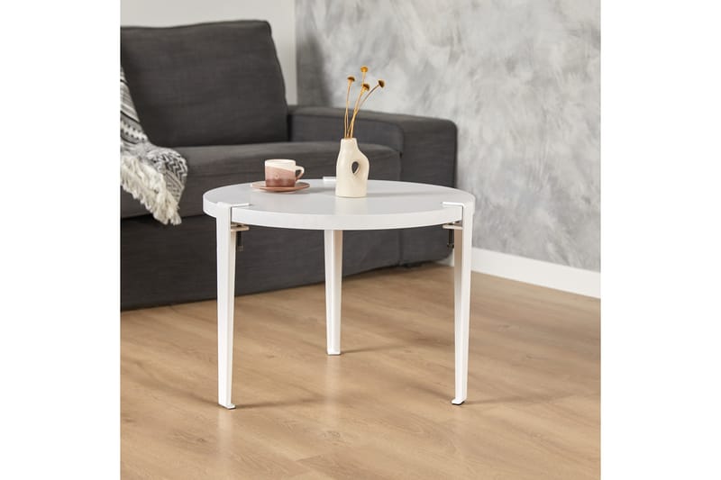 Fregoia Sofabord 60 cm Hvit - Hanah Home - Møbler - Bord - Sofabord