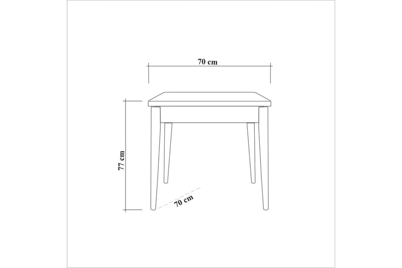 Oliver Spisebord 70x70 cm Svart - Hanah Home - Møbler - Bord - Spisebord & kjøkkenbord