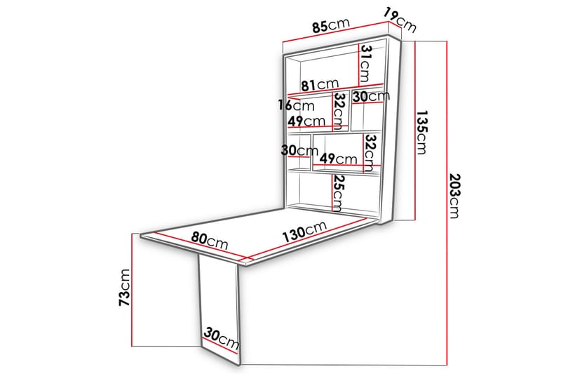 Abi Spisebord 85 cm - Hvit - Møbler - Bord - Spisebord & kjøkkenbord