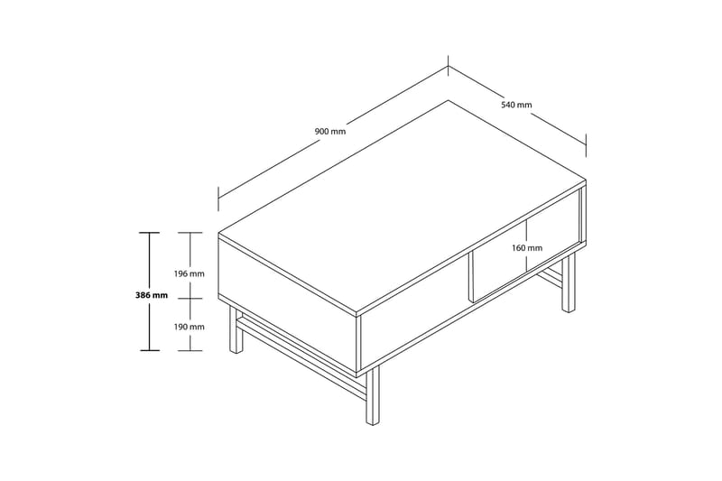 Almasi Sofabord 90 cm - Eik - Møbler - Bord - Sofabord