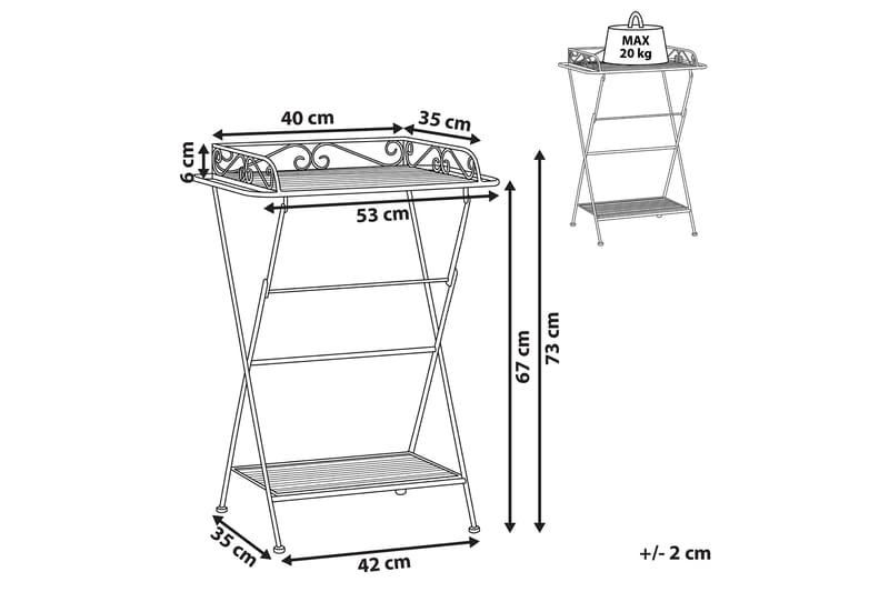 Ancud Sofabord 53 cm - Hvit - Møbler - Bord - Sofabord