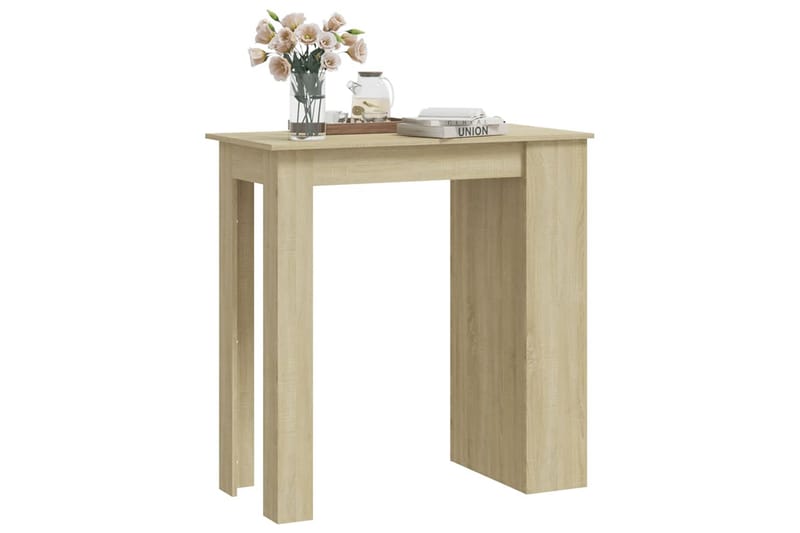 Barbord med oppbevaringsstativ sonoma eik 102x50x103,5 cm sp - Beige - Møbler - Bord - Barbord & ståbord