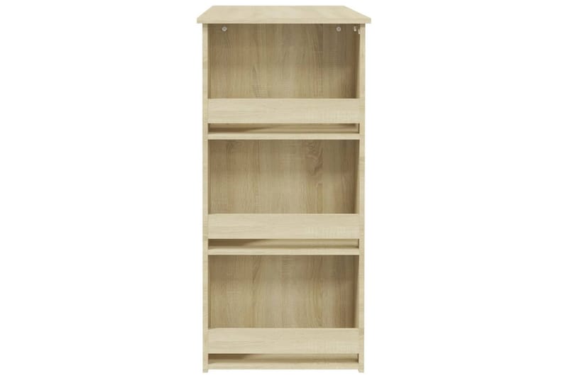 Barbord med oppbevaringsstativ sonoma eik 102x50x103,5 cm sp - Beige - Møbler - Bord - Barbord & ståbord