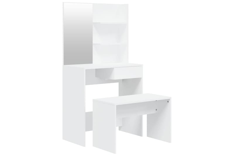 beBasic Sminkebordsett hvit 74,5x40x141 cm - Hvit - Møbler - Bord - Sminkebord & toalettbord