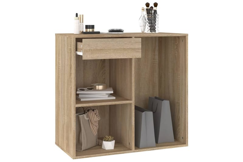 beBasic Sminkeskap sonoma eik 80x40x75 cm konstruert tre - Brun - Møbler - Bord - Sminkebord & toalettbord