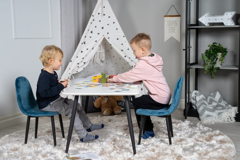 Bennie Spisegruppe 80 cm Rektangulær med 2 Bennie Stoler - Svart - Møbler - Bord - Spisegrupper