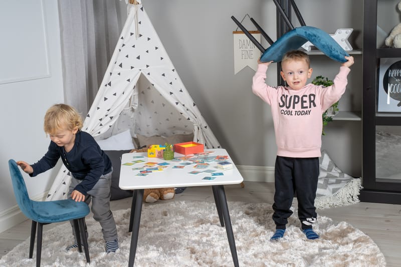 Bennie Spisegruppe 80 cm Rektangulær med 2 Bennie Stoler - Svart - Møbler - Bord - Spisegrupper