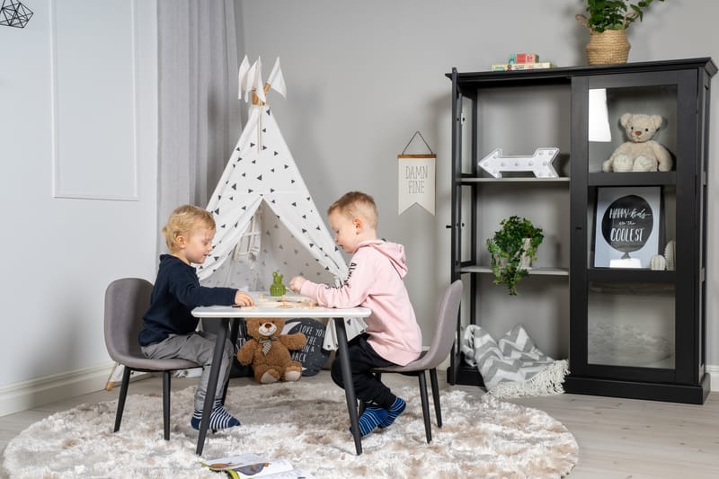 Bennie Spisegruppe 80 cm Rektangulær med 2 Bennie Stoler - Svart - Møbler - Bord - Spisegrupper