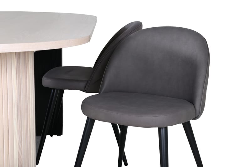 Biana Spisegruppe 200 cm Oval med 4 Sedavi Stoler - Svart - Møbler - Bord - Spisegrupper