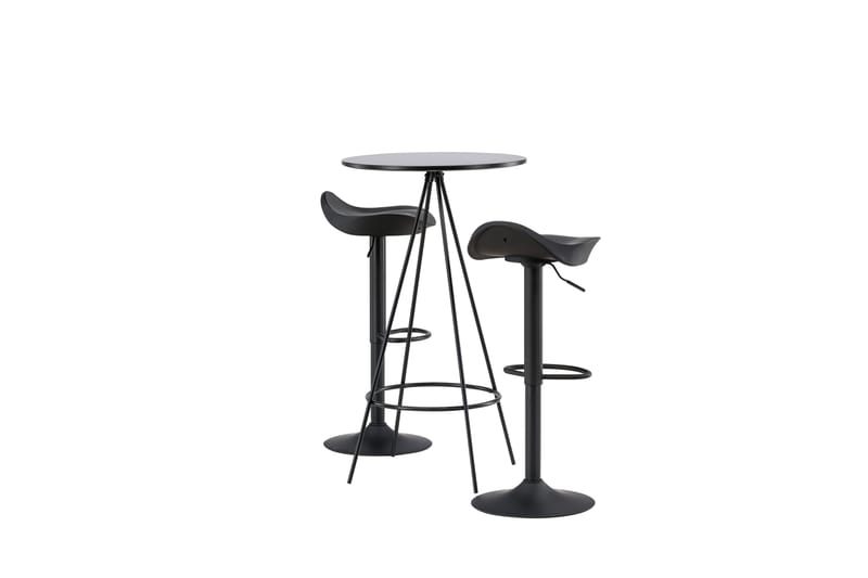 Bistro Spisegruppe 60 cm Rund med 2 Adesto Stoler - Sort - Møbler - Bord - Spisegrupper