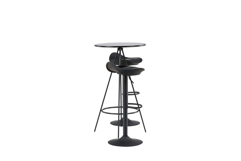 Bistro Spisegruppe 60 cm Rund med 2 Adesto Stoler - Sort - Møbler - Bord - Spisegrupper