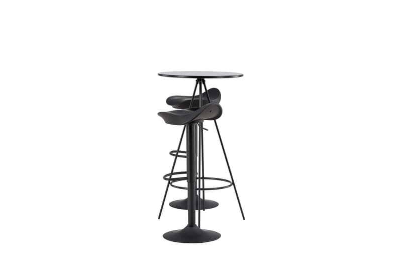 Bistro Spisegruppe 60 cm Rund med 2 Adesto Stoler - Sort - Møbler - Bord - Spisegrupper