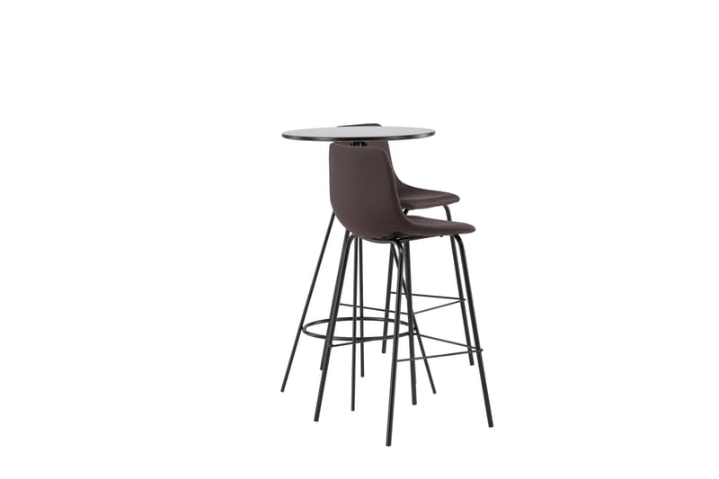 Bistro Spisegruppe 60 cm Rund med 2 Alexi Stoler - Sort - Møbler - Bord - Spisegrupper