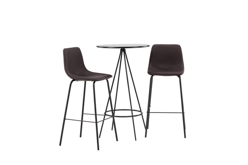 Bistro Spisegruppe 60 cm Rund med 2 Alexi Stoler - Sort - Møbler - Bord - Spisegrupper