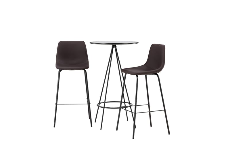 Bistro Spisegruppe 60 cm Rund med 2 Alexi Stoler - Sort - Møbler - Bord - Spisegrupper