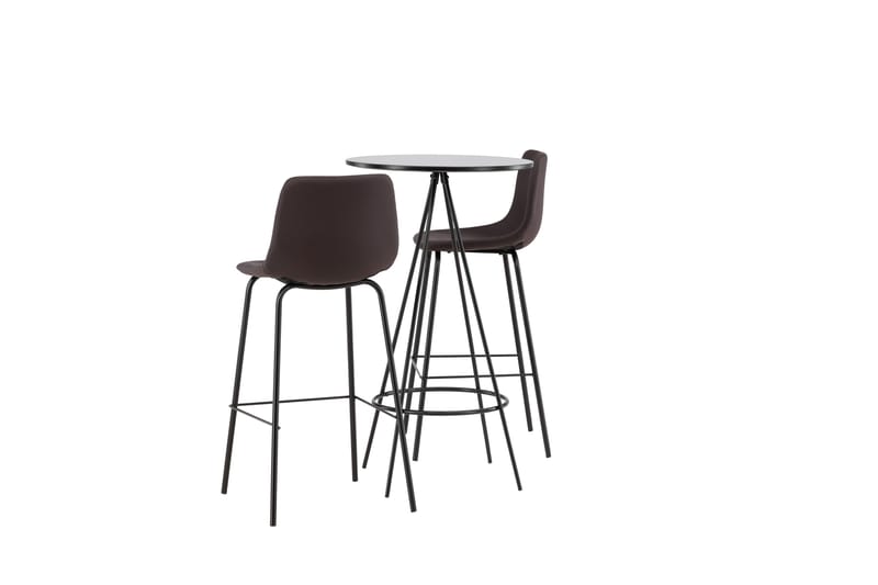 Bistro Spisegruppe 60 cm Rund med 2 Alexi Stoler - Sort - Møbler - Bord - Spisegrupper