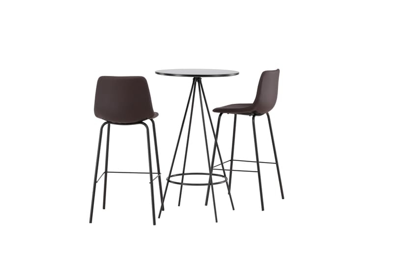 Bistro Spisegruppe 60 cm Rund med 2 Alexi Stoler - Sort - Møbler - Bord - Spisegrupper