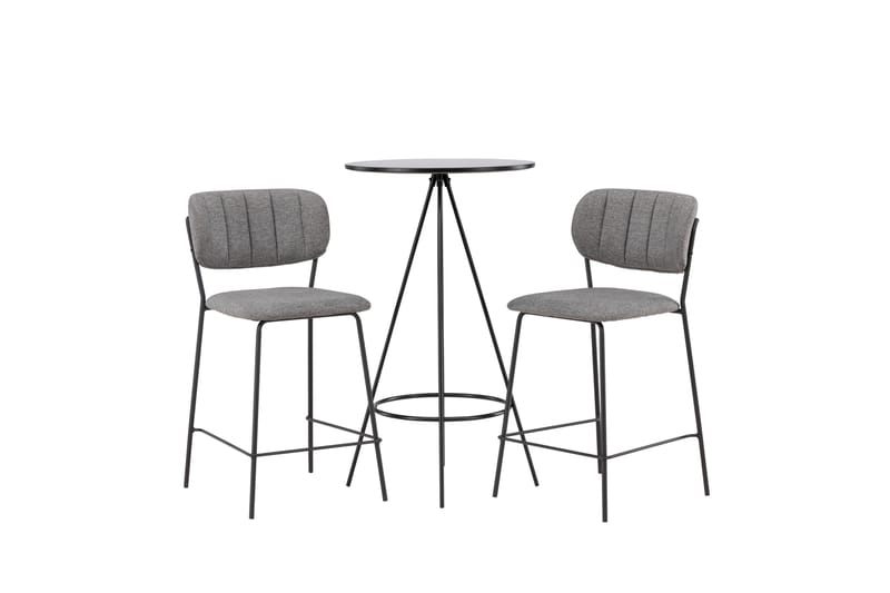 Bistro Spisegruppe 60 cm Rund med 2 Bell Stoler - Sort - Møbler - Bord - Spisegrupper