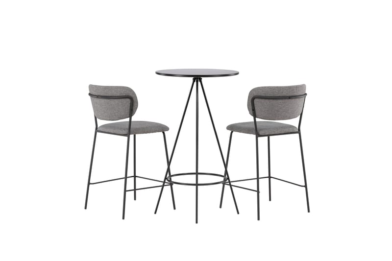 Bistro Spisegruppe 60 cm Rund med 2 Bell Stoler - Sort - Møbler - Bord - Spisegrupper