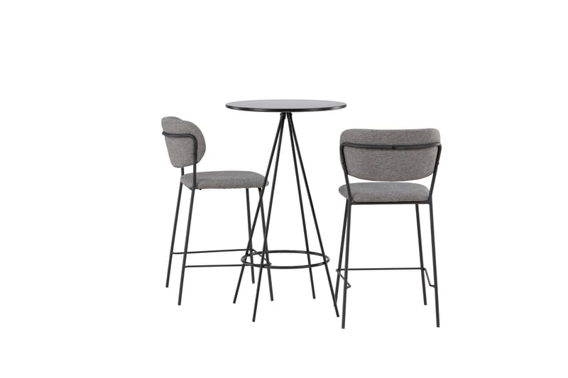 Bistro Spisegruppe 60 cm Rund med 2 Bell Stoler - Sort - Møbler - Bord - Spisegrupper