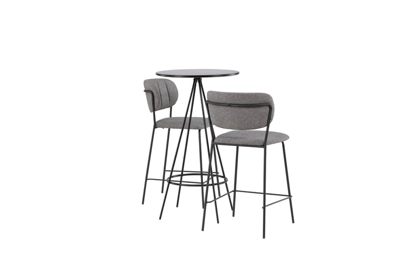 Bistro Spisegruppe 60 cm Rund med 2 Bell Stoler - Sort - Møbler - Bord - Spisegrupper