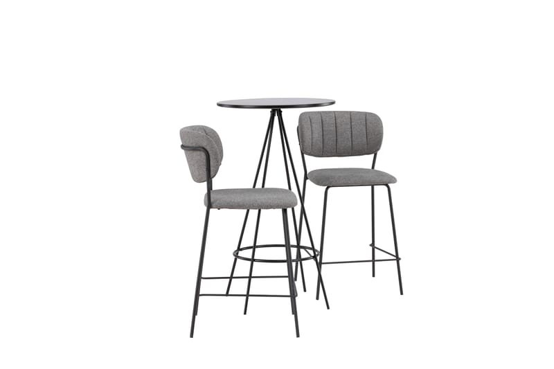 Bistro Spisegruppe 60 cm Rund med 2 Bell Stoler - Sort - Møbler - Bord - Spisegrupper