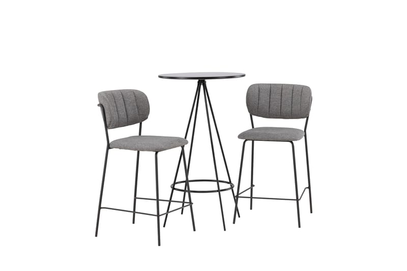 Bistro Spisegruppe 60 cm Rund med 2 Bell Stoler - Sort - Møbler - Bord - Spisegrupper